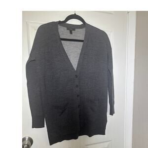 J. Crew dark gray Merino wool longer cardigan size XXS- small